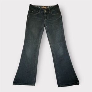 PAIGE Hidden Hills Dark Blue Flare Jeans Vintage Style